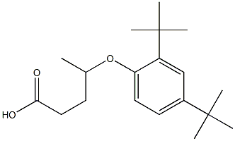 4-(2,4-ジ-tert-ブチルフェノキシ)ペンタン酸 化学構造式