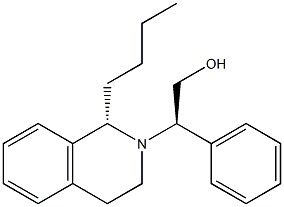 (1S)-1,2,3,4-Tetrahydro-2-[(R)-1-phenyl-2-hydroxyethyl]-1-butylisoquinoline Structure