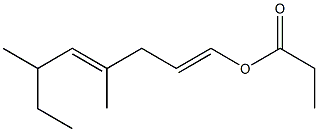 Propionic acid 4,6-dimethyl-1,4-octadienyl ester Struktur