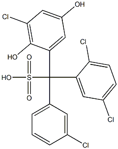 (3-Chlorophenyl)(2,5-dichlorophenyl)(3-chloro-2,5-dihydroxyphenyl)methanesulfonic acid