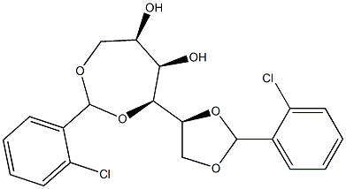 1-O,2-O:3-O,6-O-Bis(2-chlorobenzylidene)-D-glucitol Structure