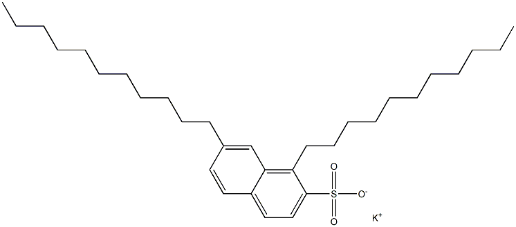 1,7-Diundecyl-2-naphthalenesulfonic acid potassium salt Struktur