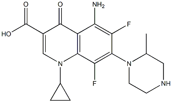 5-Amino-1-cyclopropyl-6,8-difluoro-1,4-dihydro-7-[2-methyl-1-piperazinyl]-4-oxoquinoline-3-carboxylic acid