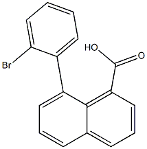 8-(2-ブロモフェニル)-1-ナフトエ酸 化学構造式