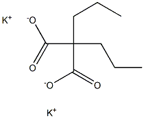 Dipropylmalonic acid dipotassium salt Struktur