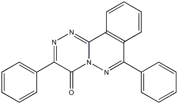 3,7-ジフェニル-4H-[1,2,4]トリアジノ[3,4-a]フタラジン-4-オン 化学構造式