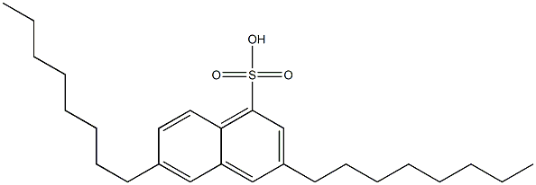 3,6-ジオクチル-1-ナフタレンスルホン酸 化学構造式