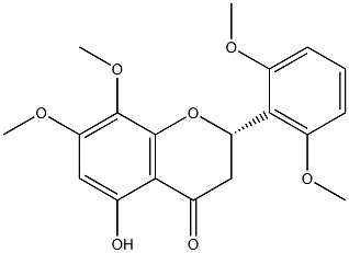 (2S)-5-Hydroxy-2,3-dihydro-2',6',7,8-tetramethoxyflavone Structure