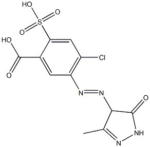 4-[[(5-Methyl-3-oxo-2,4-dihydro-3H-pyrazol)-4-yl]azo]-2-carboxy-5-chlorobenzenesulfonic acid|