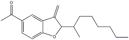 2-Octyl-3-methylene-5-acetyl-2,3-dihydrobenzofuran Structure