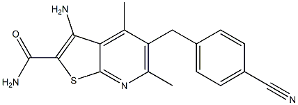 3-Amino-4,6-dimethyl-5-(4-cyanobenzyl)thieno[2,3-b]pyridine-2-carboxamide|