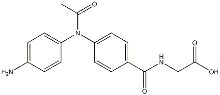 [N-[4-[(4-Aminophenyl)acetylamino]benzoyl]amino]acetic acid Structure