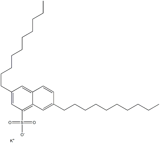 3,7-Didecyl-1-naphthalenesulfonic acid potassium salt Structure