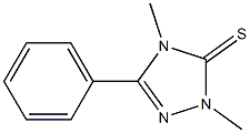 1,4-Dimethyl-3-phenyl-1H-1,2,4-triazole-5(4H)-thione,,结构式