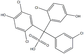 (3-Chlorophenyl)(2-chloro-5-hydroxyphenyl)(2,5-dichloro-4-hydroxyphenyl)methanesulfonic acid