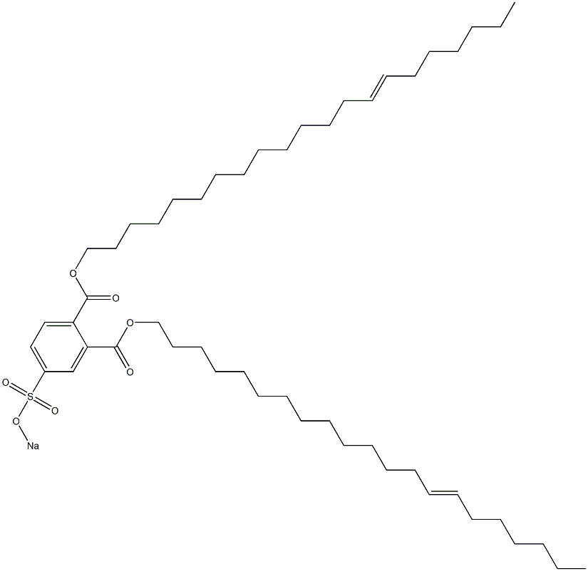 4-(Sodiosulfo)phthalic acid di(14-henicosenyl) ester Struktur