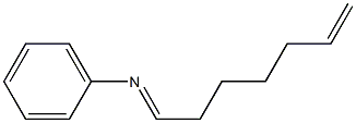 N-(6-Hepten-1-ylidene)aniline,,结构式