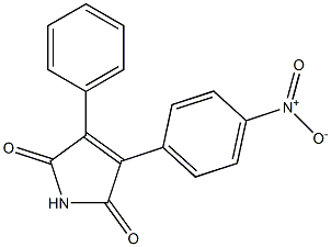 3-(フェニル)-4-(4-ニトロフェニル)-1H-ピロール-2,5-ジオン 化学構造式