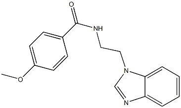 N-[2-(1H-Benzimidazol-1-yl)ethyl]-4-methoxybenzamide Struktur