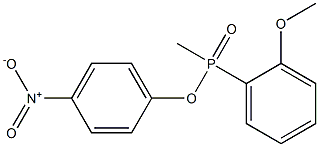 Methyl(2-methoxyphenyl)phosphinic acid p-nitrophenyl ester Structure