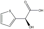[R,(+)]-α-ヒドロキシ-2-チオフェン酢酸 化学構造式