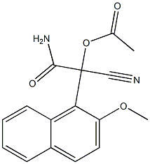 2-(2-Methoxy-1-naphtyl)-2-cyano-2-acetoxyacetamide