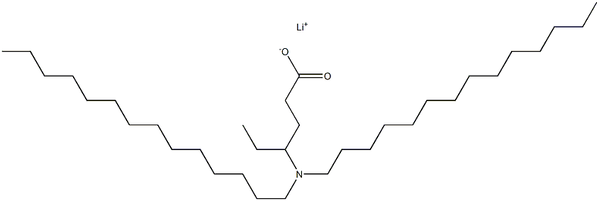 4-(ジテトラデシルアミノ)ヘキサン酸リチウム 化学構造式