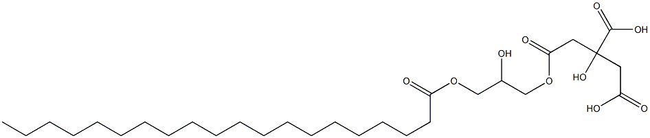 Citric acid dihydrogen 1-(2-hydroxy-3-icosanoyloxypropyl) ester Structure
