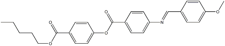 4-[4-(4-Methoxybenzylideneamino)benzoyloxy]benzoic acid pentyl ester,,结构式
