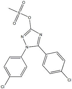 1,5-ビス(4-クロロフェニル)-1H-1,2,4-トリアゾール-3-オールメタンスルホナート 化学構造式