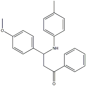 1-Phenyl-3-(4-methoxyphenyl)-3-(4-methylanilino)-1-propanone Structure