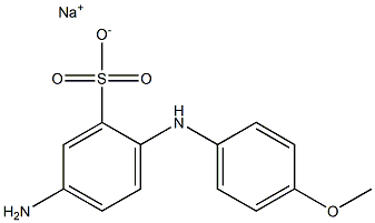 5-Amino-2-(p-anisidino)benzenesulfonic acid sodium salt Struktur