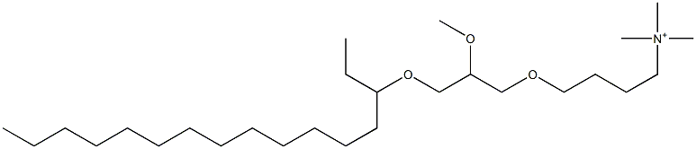 4-(3-Hexadecyloxy-2-methoxypropyloxy)-N,N,N-trimethylbutan-1-aminium,,结构式