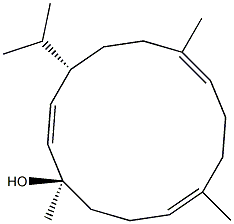 (1R,2Z,4S,7E,11E)-4-Isopropyl-1,7,11-trimethyl-2,7,11-cyclotetradecatrien-1-ol Structure