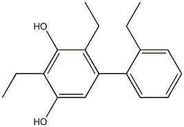 2,4-Diethyl-5-(2-ethylphenyl)benzene-1,3-diol Struktur