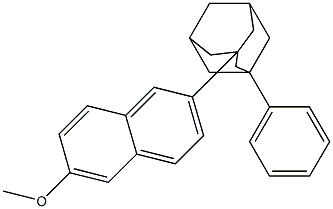 1-フェニル-3-(6-メトキシ-2-ナフチル)アダマンタン 化学構造式