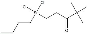 Butyl(3-oxo-4,4-dimethylpentyl)dichlorostannane,,结构式