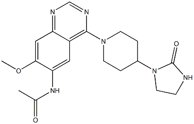 1-[1-(6-Acetylamino-7-methoxyquinazolin-4-yl)-4-piperidinyl]imidazolidin-2-one Structure