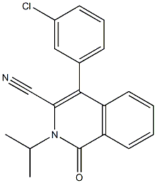 2-Isopropyl-4-(3-chlorophenyl)-3-cyanoisoquinolin-1(2H)-one Structure