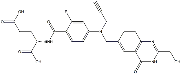 (2S)-2-[2-Fluoro-4-[N-[(3,4-dihydro-2-hydroxymethyl-4-oxoquinazolin)-6-ylmethyl]-N-(2-propynyl)amino]benzoylamino]glutaric acid