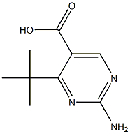 2-Amino-4-tert-butylpyrimidine-5-carboxylic acid,,结构式