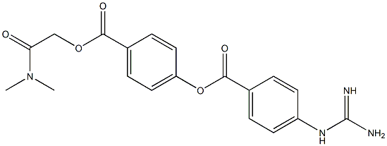 4-[[4-[(アミノイミノメチル)アミノ]ベンゾイル]オキシ]安息香酸2-(ジメチルアミノ)-2-オキソエチル 化学構造式