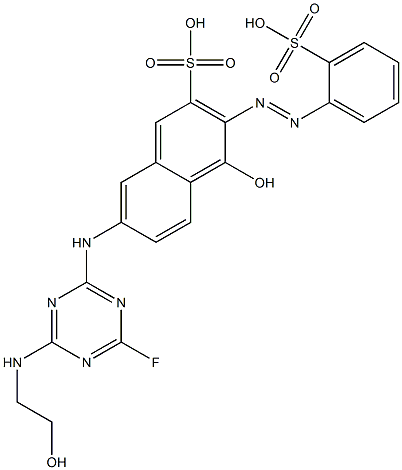 7-[[4-Fluoro-6-[(2-hydroxyethyl)amino]-1,3,5-triazin-2-yl]amino]-4-hydroxy-3-[(2-sulfophenyl)azo]-2-naphthalenesulfonic acid|