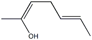 2,5-ヘプタジエン-2-オール 化学構造式