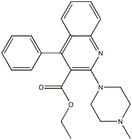 2-(4-Methyl-1-piperazinyl)-4-phenylquinoline-3-carboxylic acid ethyl ester Structure