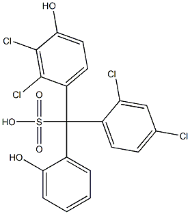 (2,4-Dichlorophenyl)(2,3-dichloro-4-hydroxyphenyl)(2-hydroxyphenyl)methanesulfonic acid Structure