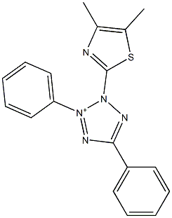 2,5-Diphenyl-3-(4,5-dimethyl-2-thiazolyl)-1,3,4-triaza-2-azonia-1,4-cyclopentadiene