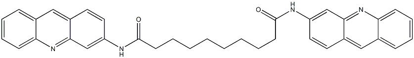 N,N'-ビス(アクリジン-3-イル)デカンジアミド 化学構造式