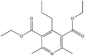 2,6-Dimethyl-4-propyl-pyridine-3,5-dicarboxylic acid diethyl ester,,结构式