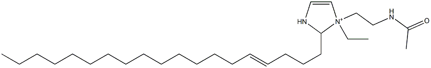 1-[2-(Acetylamino)ethyl]-1-ethyl-2-(4-nonadecenyl)-4-imidazoline-1-ium Struktur